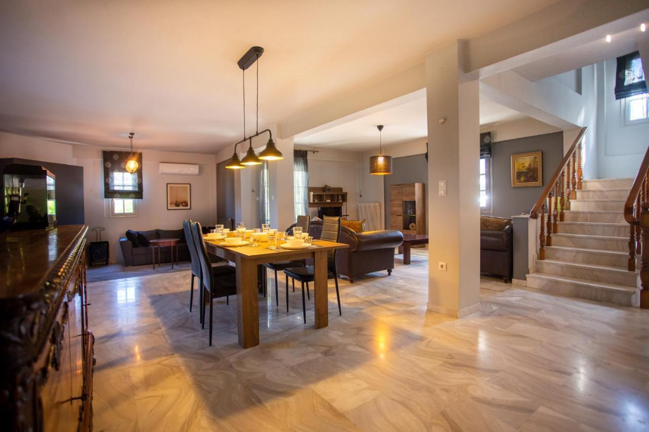 Τraditional Fully Detached Villa On A Luxurious Hillock Of Thessaloniki With Its Own Garden Also For Family & Wedding Gatherings For 10 To 25 People Only 15 Minutes From Airport Zewnętrze zdjęcie